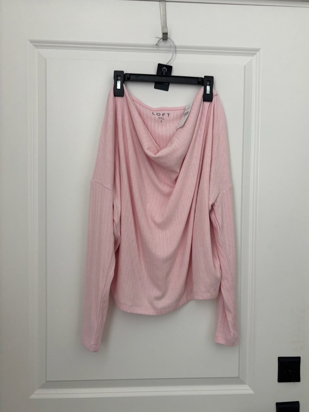 LOFT Cozy Ribbed Cowl Neck Top